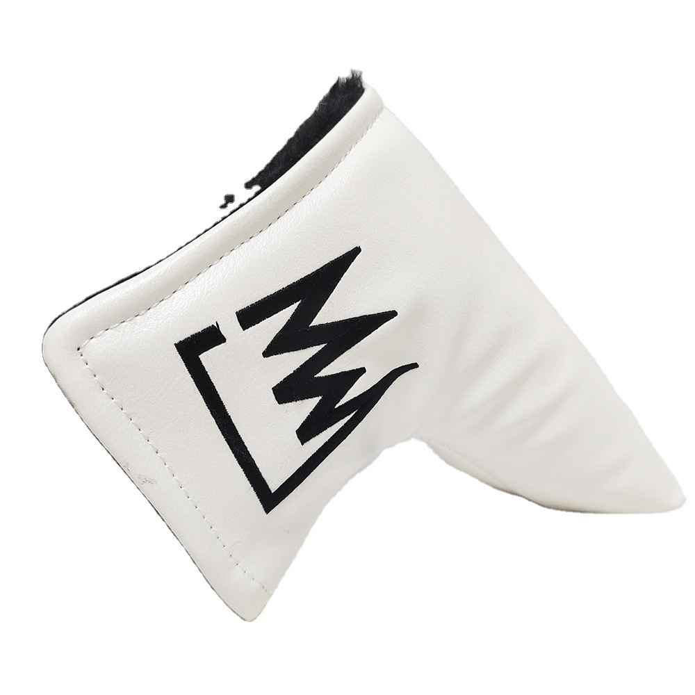 Wholesale Factory-priced Golf Equipment Accessories White PU Leather Putter Headcover for Golf Club Heads OEM 15 Days 25 Days