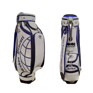 Premium Pu Leather Golf Tournament High Quality Custom Print Design Golf Cart Bag Carry Bag Golf Accessories