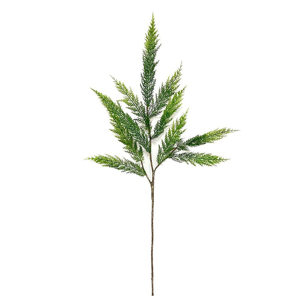 48'' Large green foliage Cedar branch high quality Japan cypress leaves stem artificial plants for Christmas