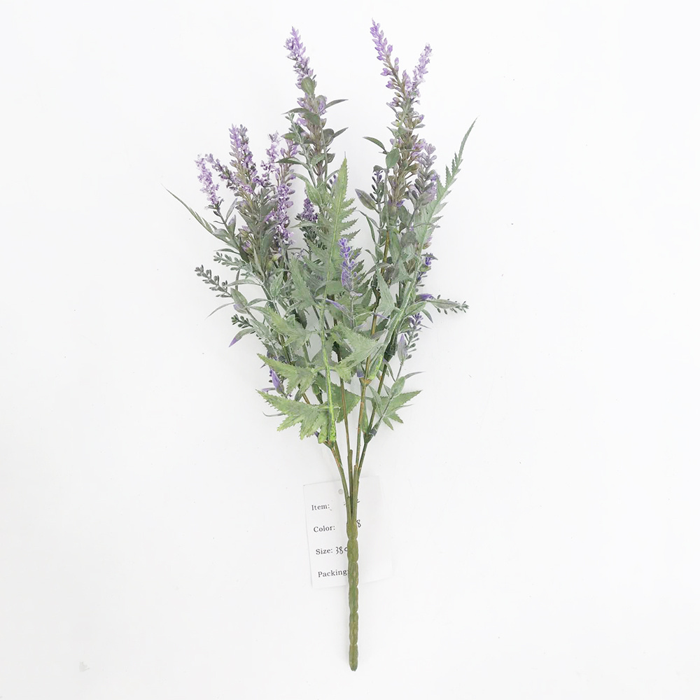 High Quality Artificial Lavender Branches Plastic Flower Arrangement Decorative Valentine's Day New Year Thanksgiving Grass