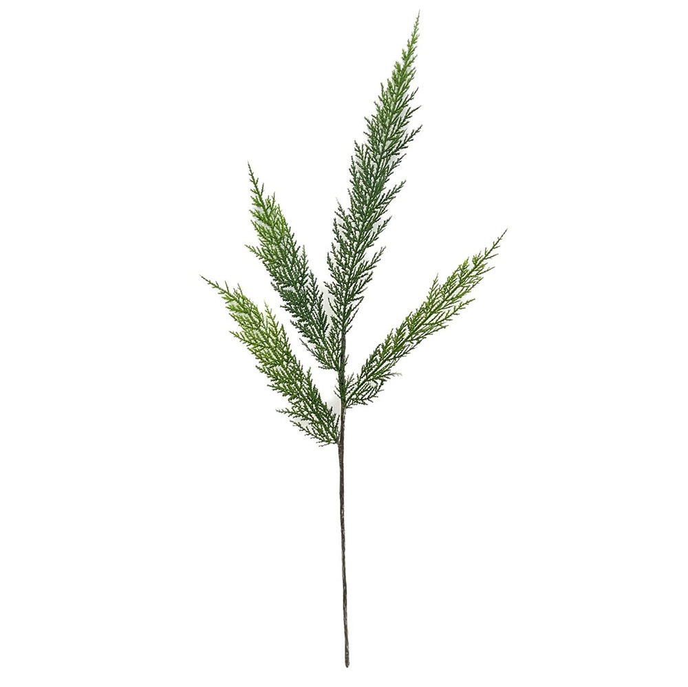 48'' Large green foliage Cedar branch high quality Japan cypress leaves stem artificial plants for Christmas