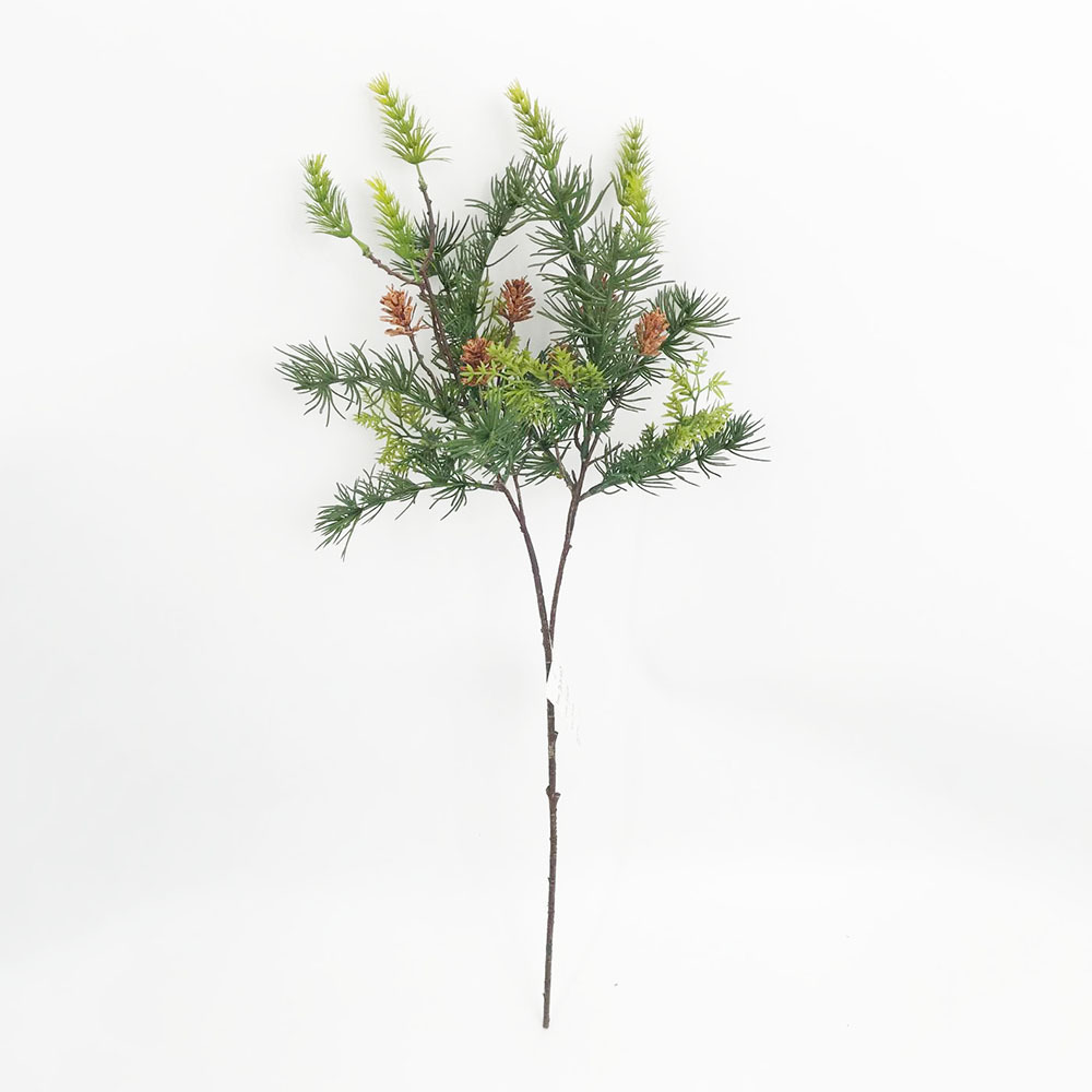 LIYING Christmas Pine Stem Greenery Norfolk Leaves Branches Christmas Indoor Decorations Artificial Big Xmas Stem