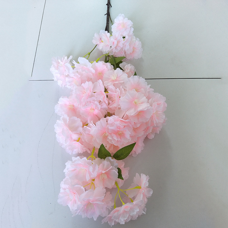 Ornamental fancy pattern wedding home decor flowers decoration for wall artificial cherry blossom branch