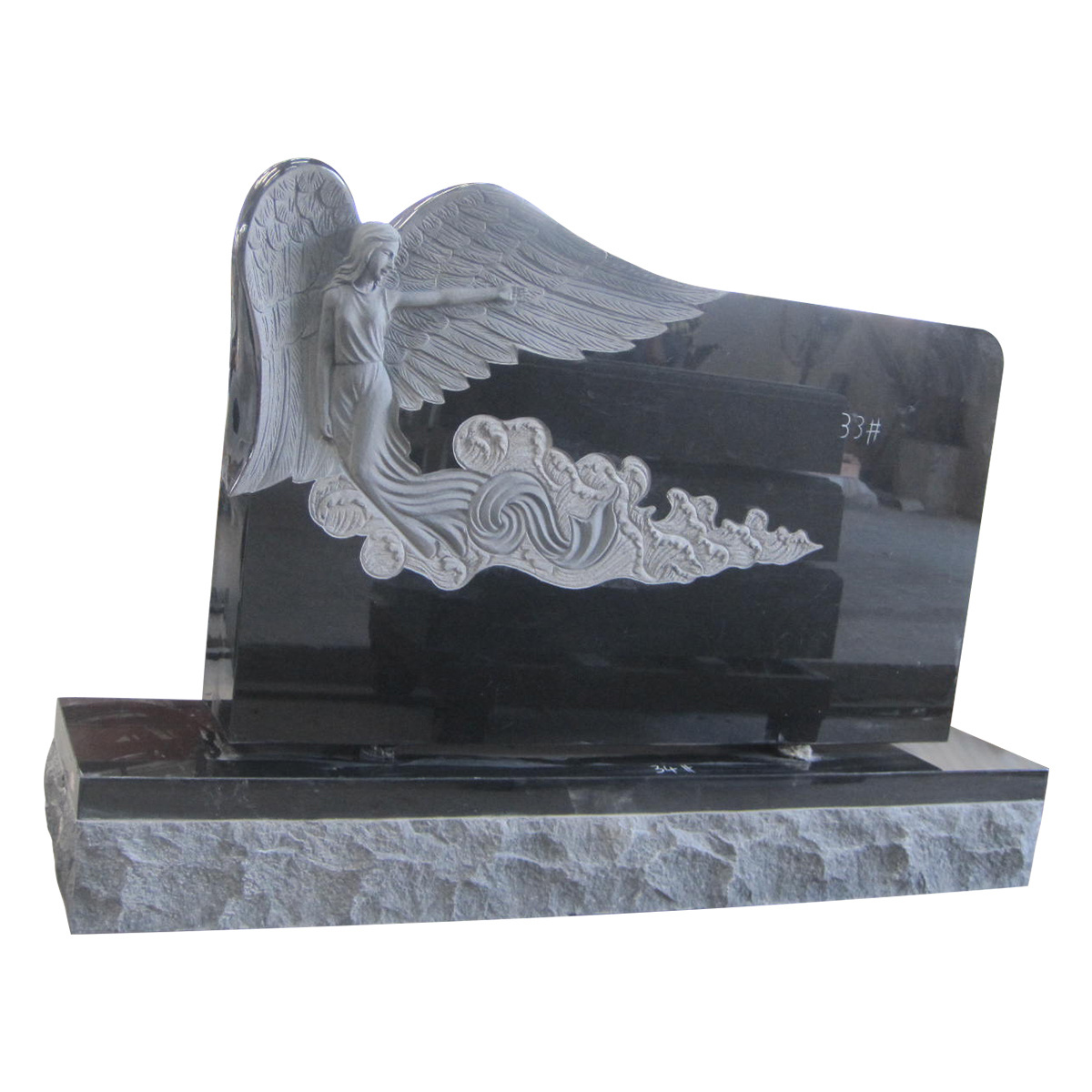 granite stone hand angle sculpture Flying Angel Headstone