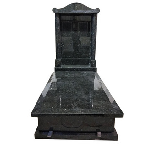 Popular design large long size tombstone of memorial granite headstones monument stone