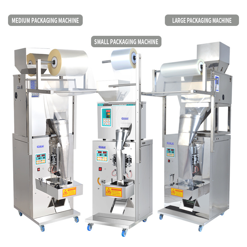 Snack food pouch commercial packaging machine multi-function cookies chocolate peanut popcorn filling sealing machine