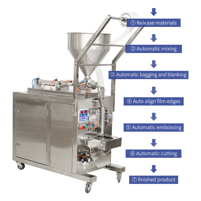 Automatic meat fish paste multi-function yogurt mayonnaise ketchup salad honey stick sachet packing machine