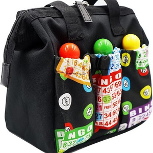 Bingo Tote Bag Full Open Bingo Tote 6 Pockets Bingo Dauber Bag