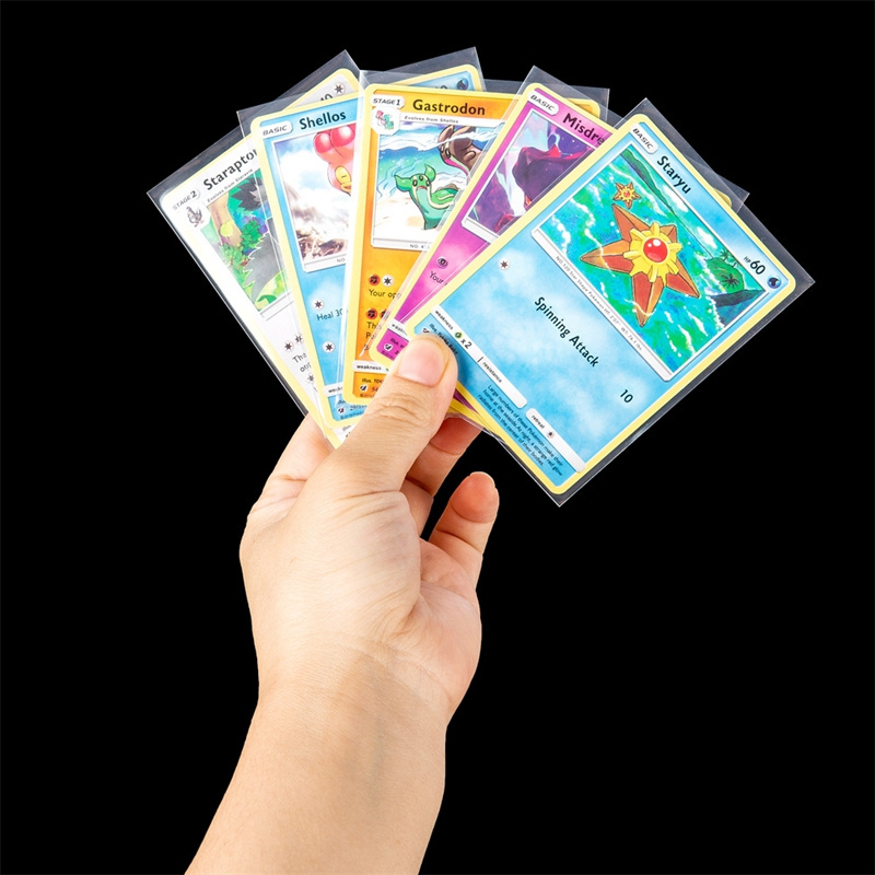 Custom Soft Card Sleeves Sports Trading Game Card Holder Protector Transparent Clear Top Loader Penny Sleeves