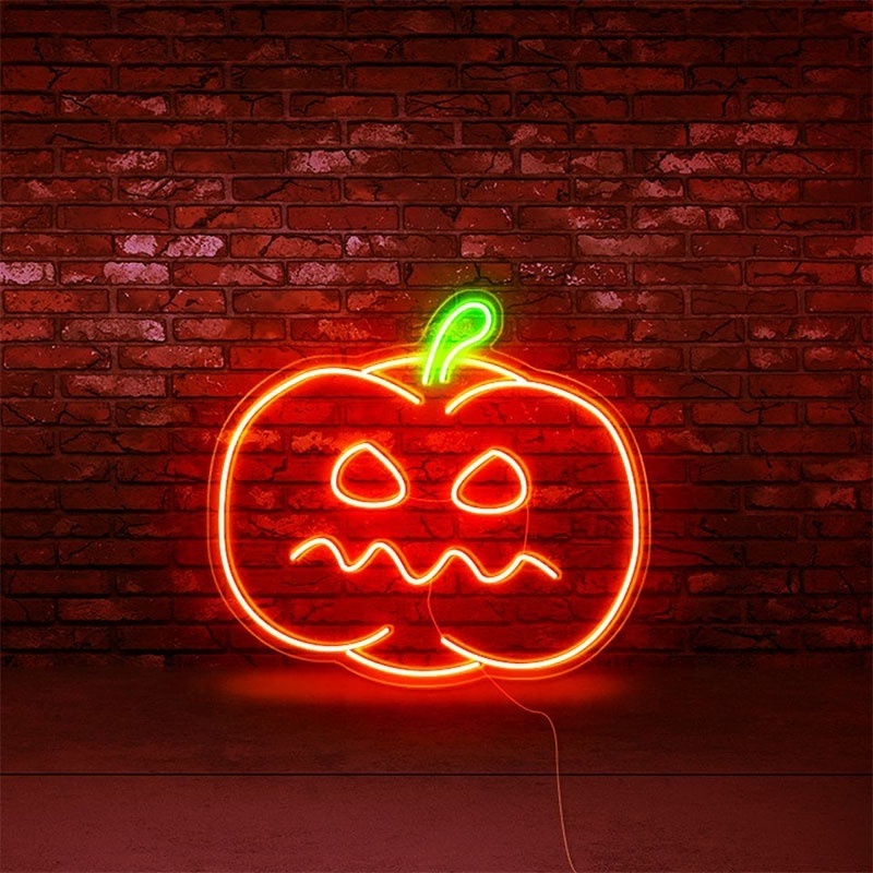 Wholesale halloween party decoration flex neon strip with clear acrylic back panel LED neon light