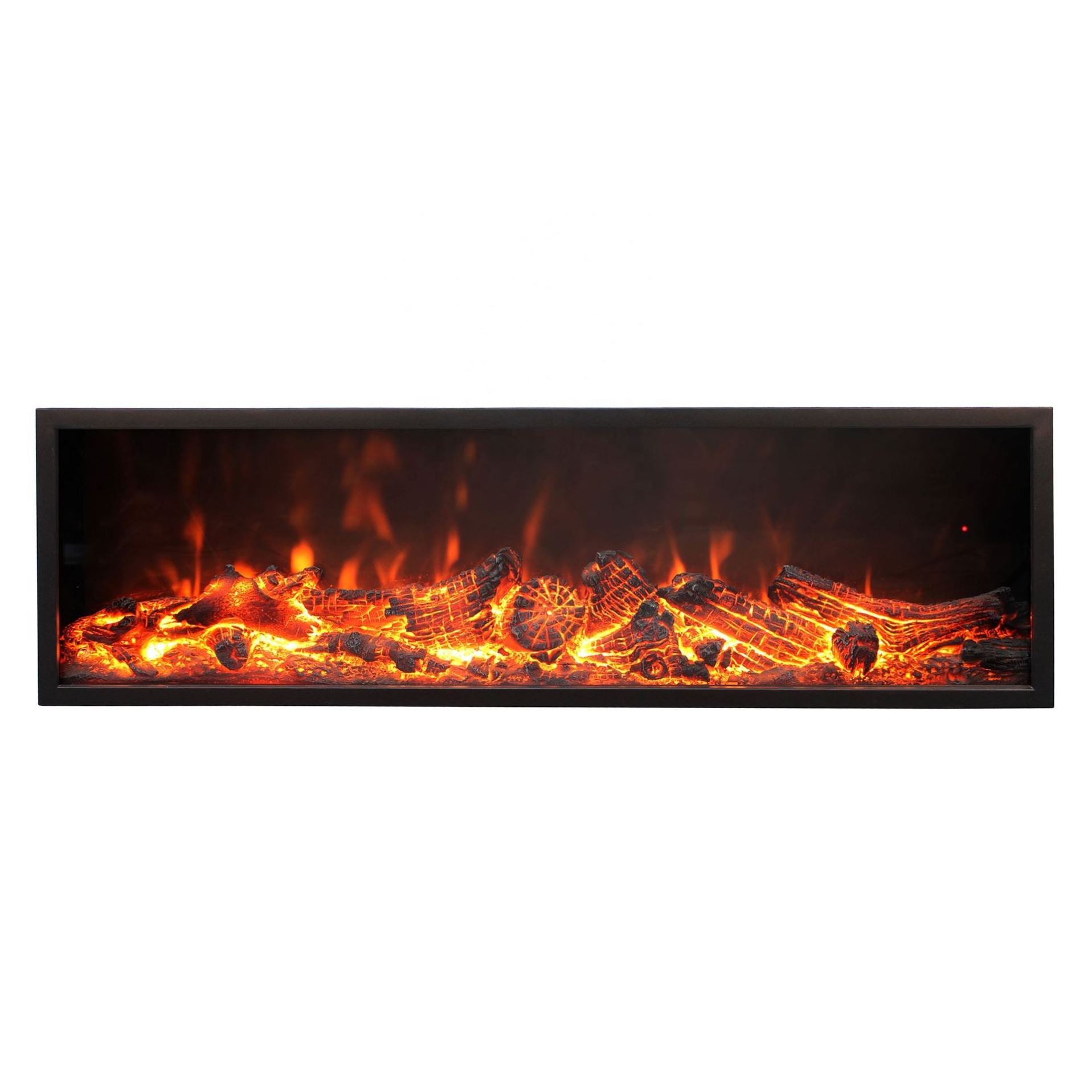 Landscape Type Electric Fireplace Firebox Fixed Built-In Wall Mounted Type Electric Flame No Heating