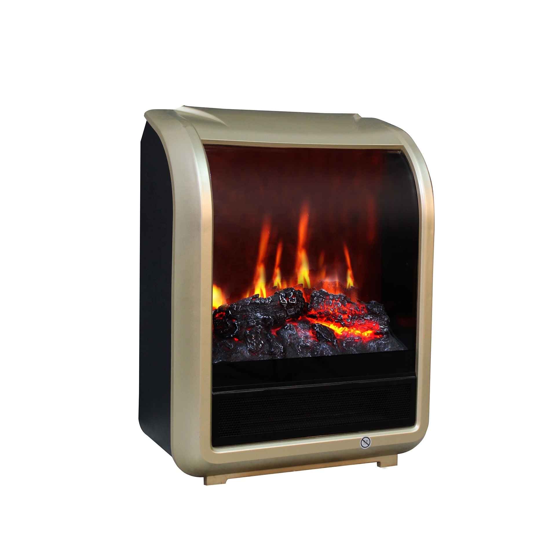 Electric Fireplace Heater Freestanding Mini Cube Fireplace Portable Heater Flame Effect