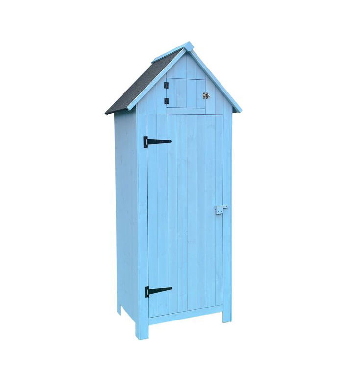 Wooden Garden Storage Sheds Tool  Cabinet Lockable Arrow Organizer Locking Latch For Home Yard Outdoor