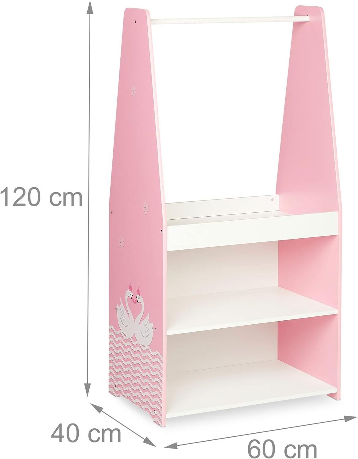 Children's Wardrobe Kids Dress Up Storage Box Clothes Rack With Compartments For Toddlers Room Decorate