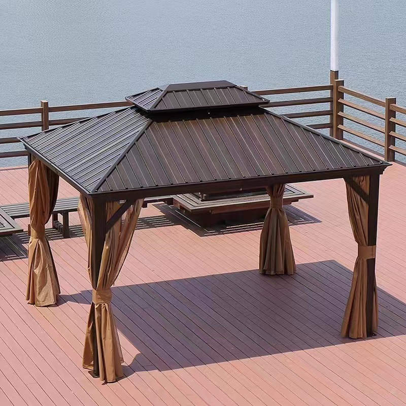 Weather-Resistant Pergola Aluminum Gazebo For Outdoor Garden Backyard Use