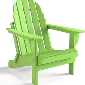 Weather Resistant Porch Outdoor Garden Chairs  Seating HDPE Plastic Resin Deck Patio Outdoor Folding Adirondack Chair