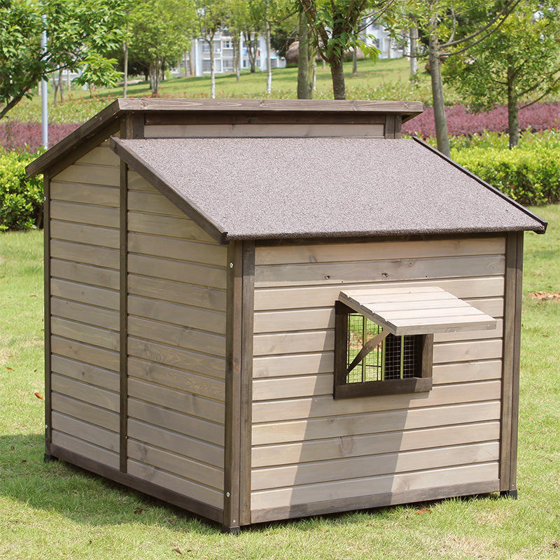 Outdoor Cute Wood Animal Pet Supplies Products Dogs Kennel Crate Houses Large Wooden Dog Cage House