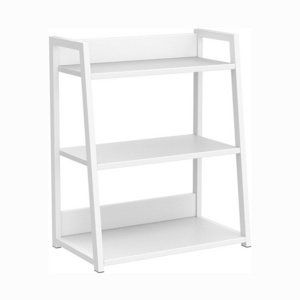 White 3 Tier Open Bookshelf Wood Display Stand 50CM Width Floor Standing Bookcase for Bedroom Living Room