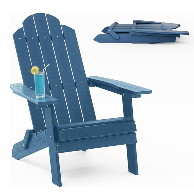 HDPE Folding Adirondack Chair Weather Resistant Plastic Fire Pit Chairs Adorondic Plastic Outdoor Chairs for Backyard Beach