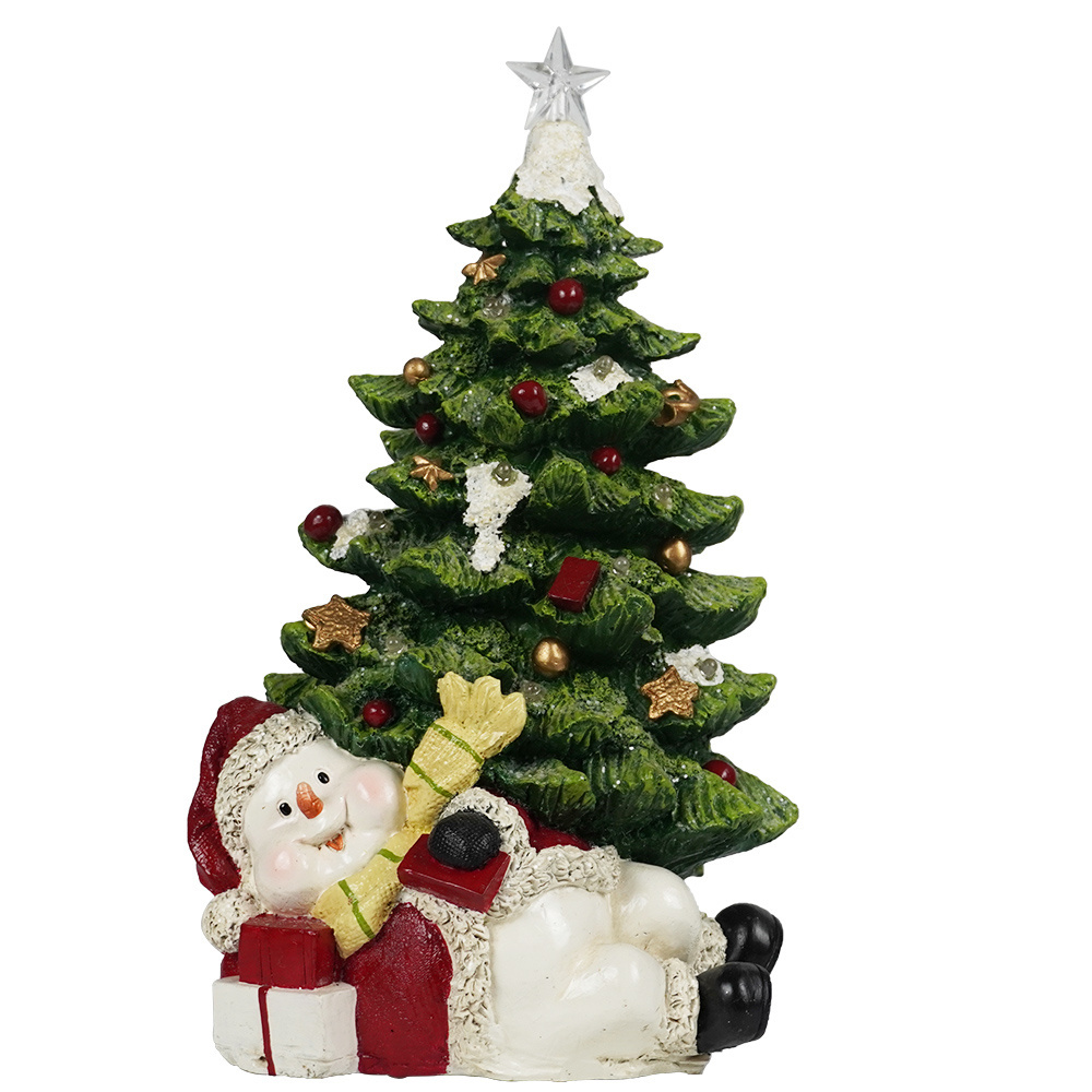 Poly santa snowman artificial christmas tree light decoration artificial tree