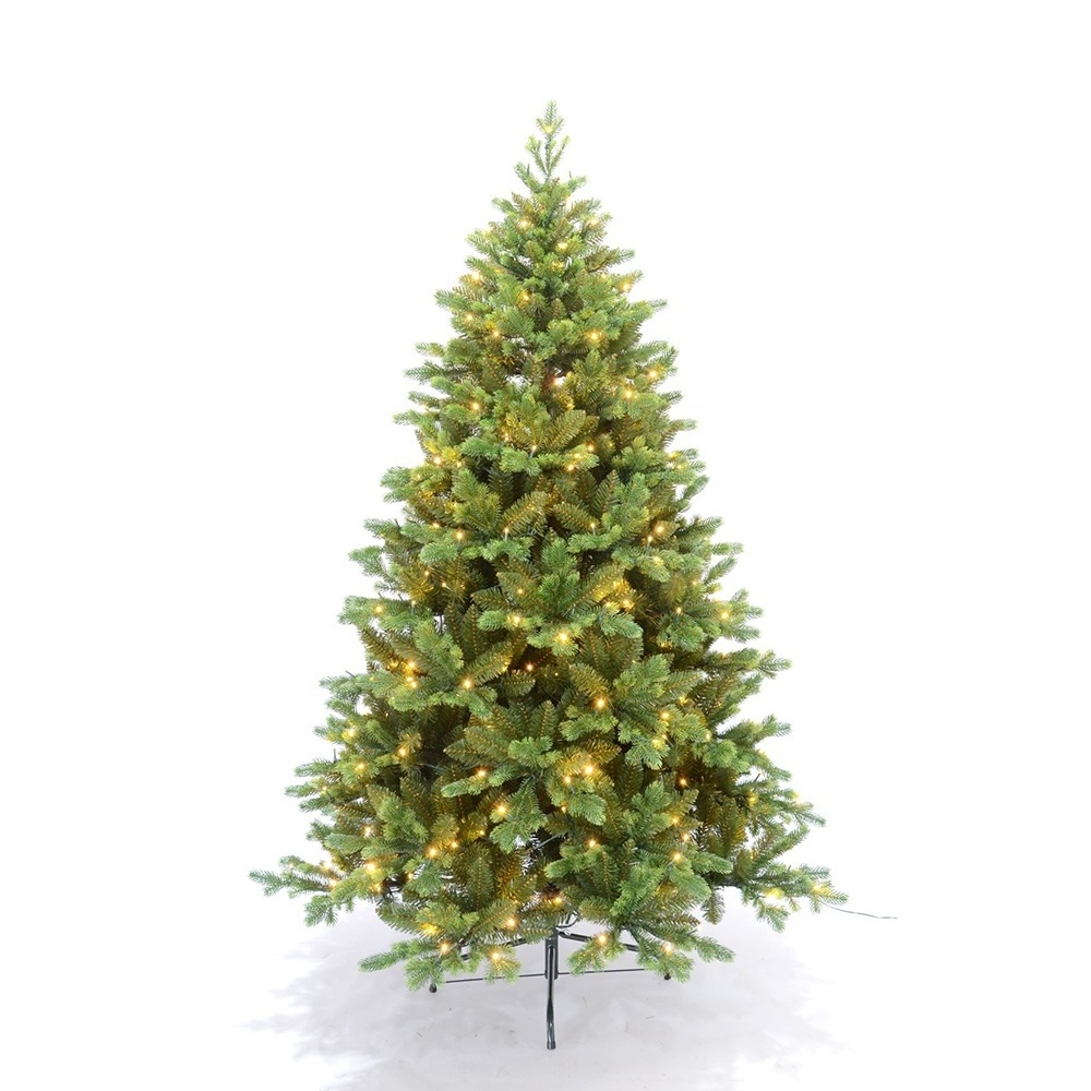 Diy indoor 9.5 ft arbol de navidad 650 LEDs Pre lit PVC artificial Christmas tree for home decor