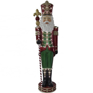 Noel polystone Christmas decorative life size fiberglass nutcracker for Shopping mall