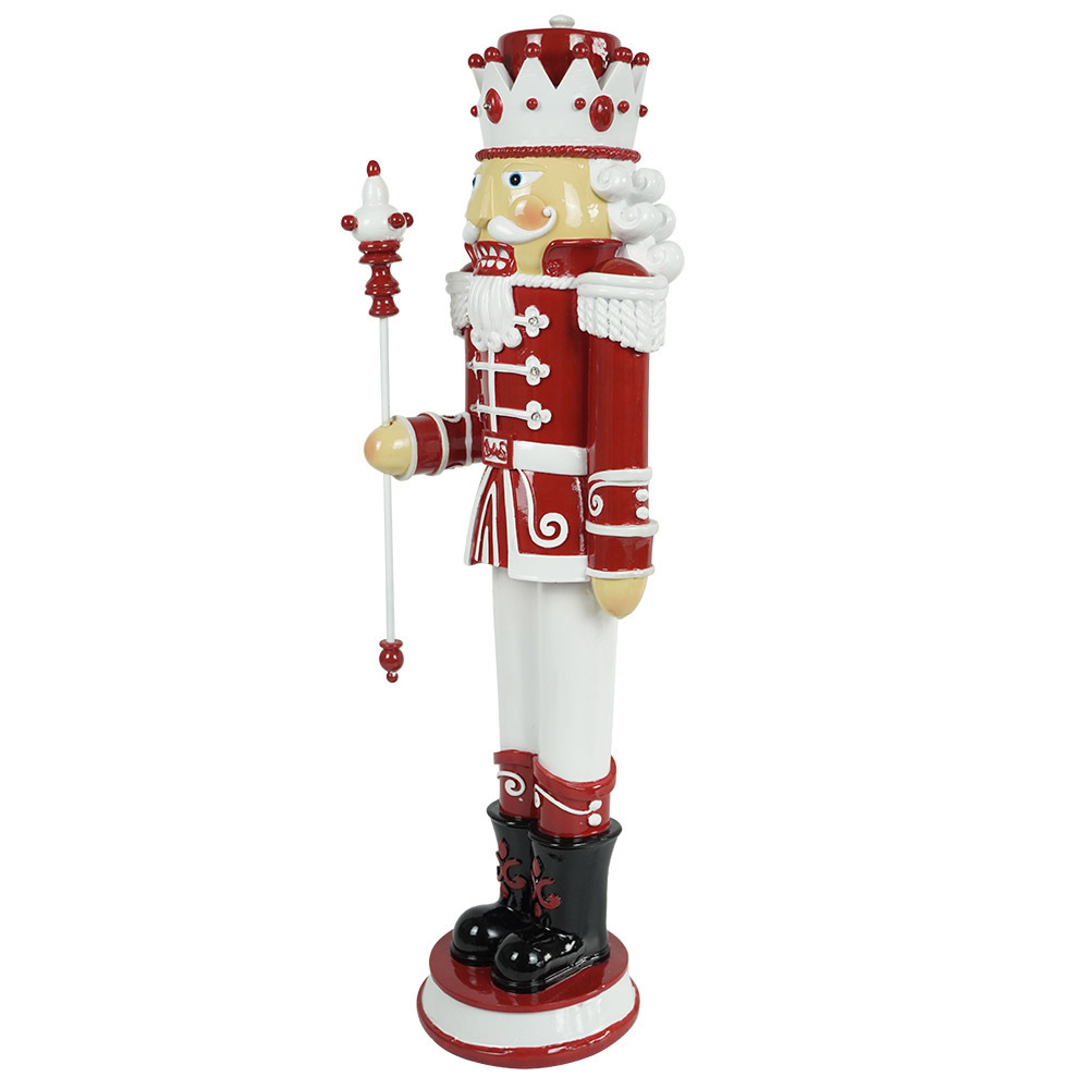 Wholesale Christmas outdoor & indoor decor polyresin nutcracker with Led light