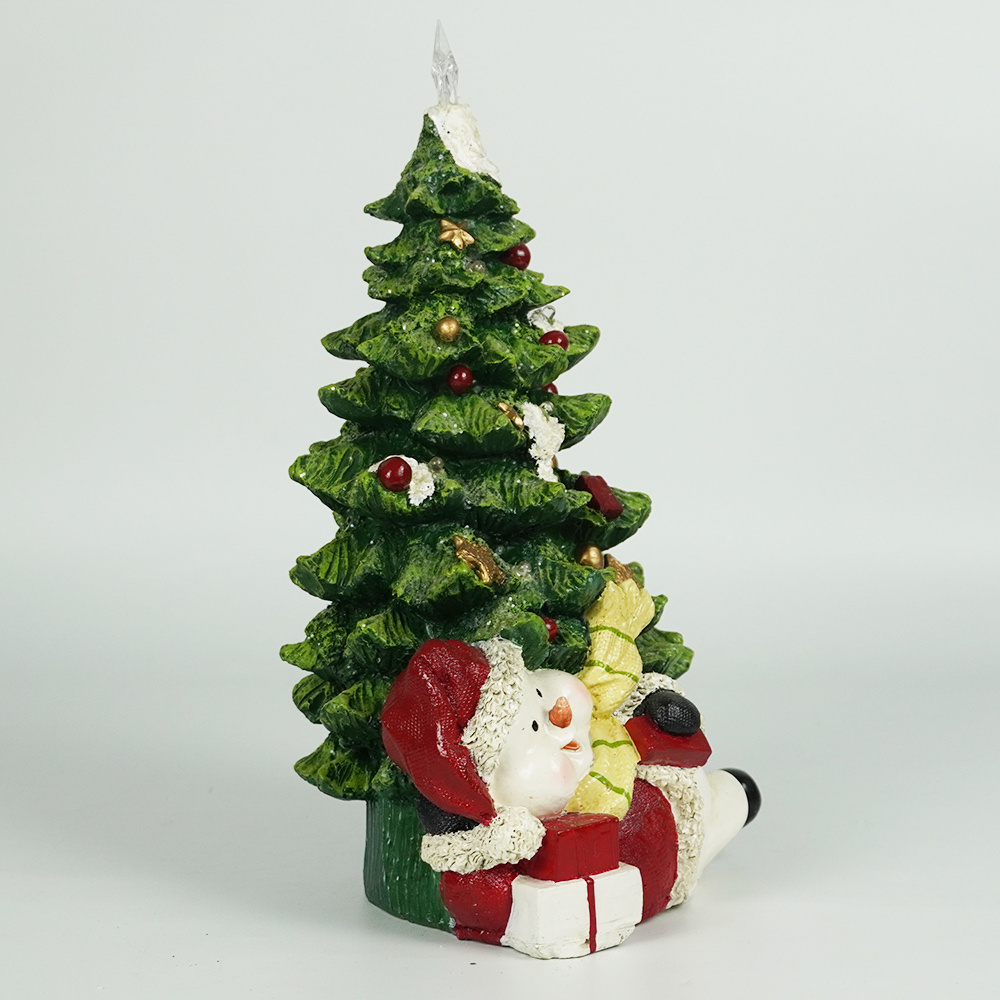 Poly santa snowman artificial christmas tree light decoration artificial tree