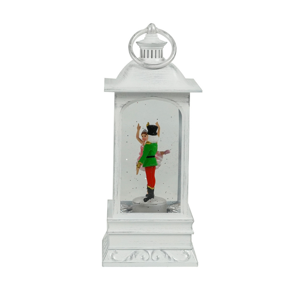 MELODY Noel nutcracker ballet scene glitter swirling LED water spinning Christmas Lantern Snow Globe