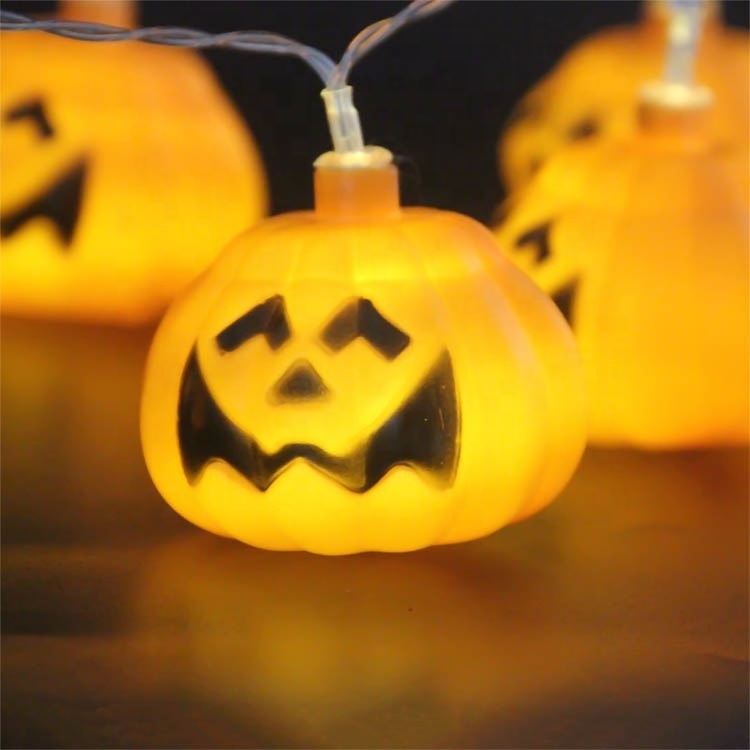 Wholesale 10 LEDs Halloween decoration led light Jack O pumpkin lantern string light for Party idea