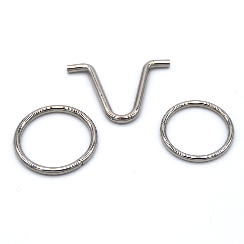 OEM Custom Metal Stainless Steel Wire Forms Retaining Gate Key Rings Wire Bending Spring