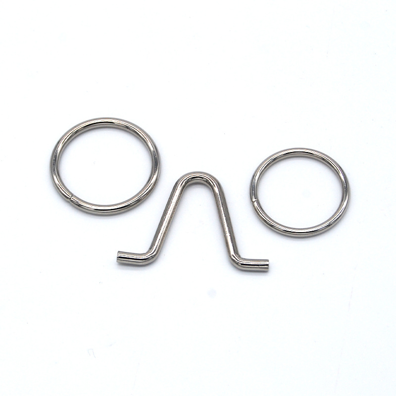 OEM Custom Metal Stainless Steel Wire Forms Retaining Gate Key Rings Wire Bending Spring