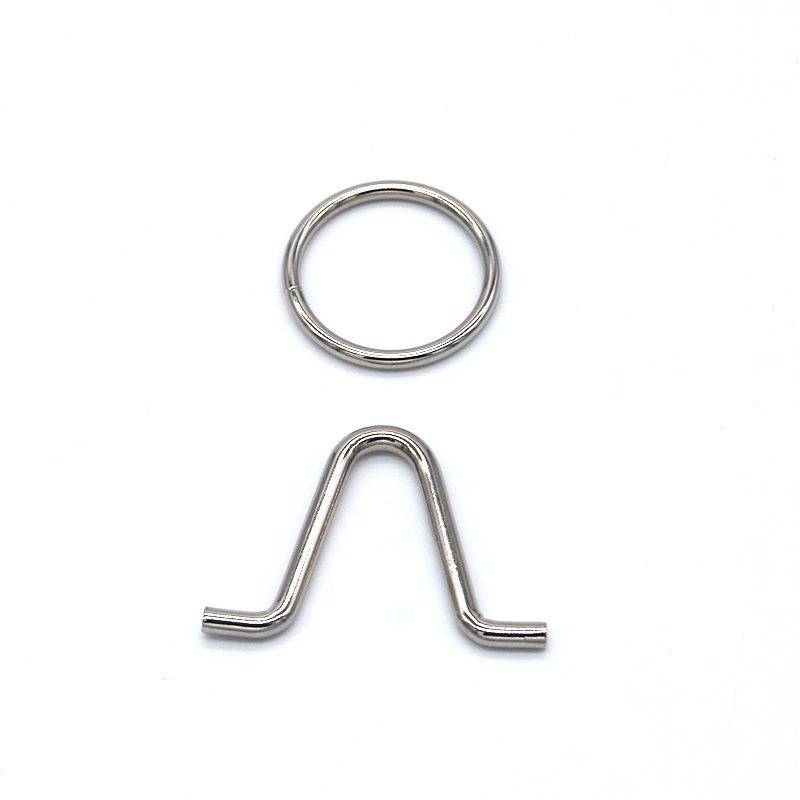 OEM Custom Metal Stainless Steel Wire Forms Retaining Gate Key Rings Wire Bending Spring