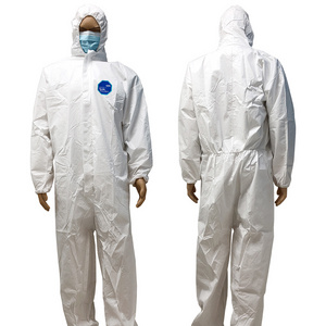 Non Woven Disposable Hazmat Suit Heavy Chemical Spray Safety Coverall Type 5/6 Disposable Protective Coverall