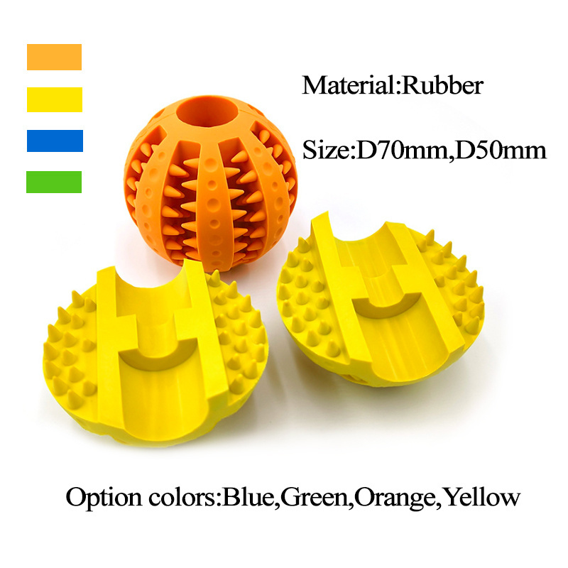 Factory direct sales of natural rubber pet IQ puzzle bouncy ball safe and non-toxic pet ball chew toy