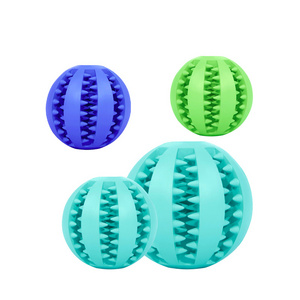 Factory direct sales of natural rubber pet IQ puzzle bouncy ball safe and non-toxic pet ball chew toy