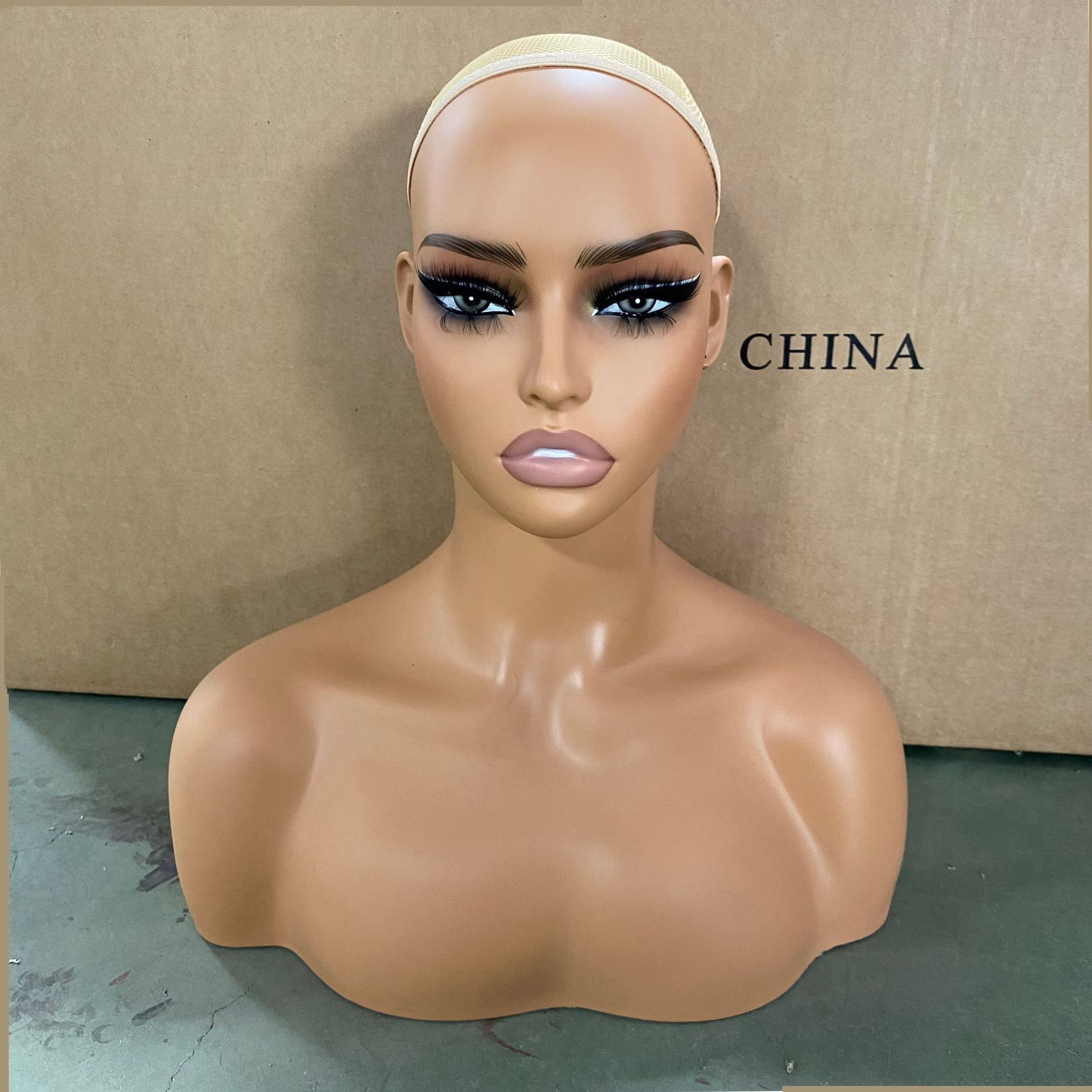 PVC Mannequin Head With Shoulders For Wig