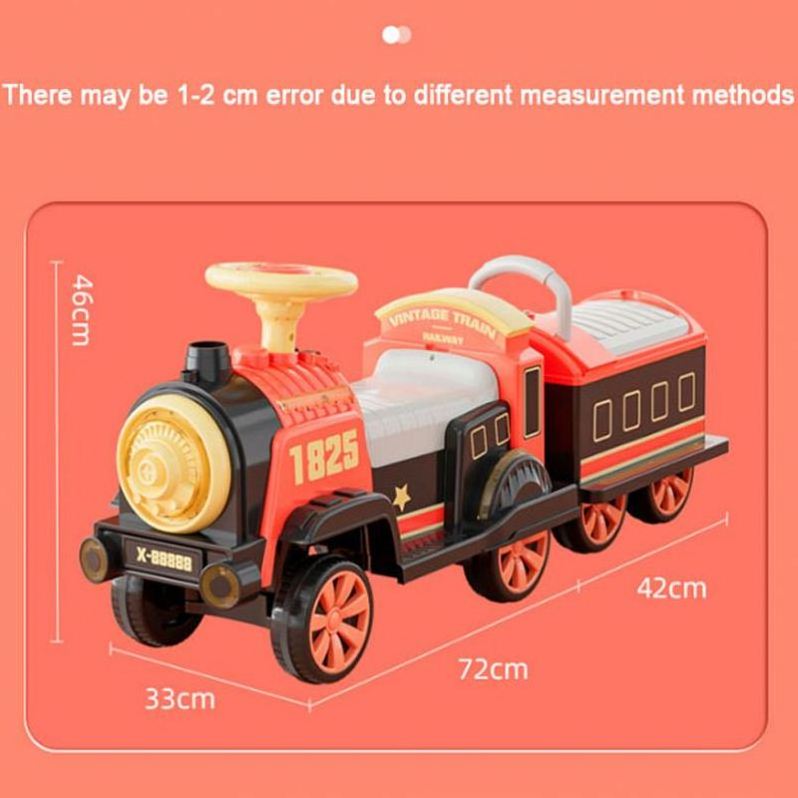 12v Customize Battery Operated With 2.4g Rc Remote Control Train With Tractor Baby Toys Kids Car electric Ride On Toy Car