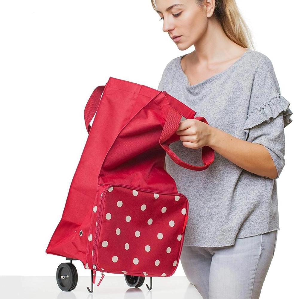 Folding shopping trolley bag Shopping Grocery Foldable Cart