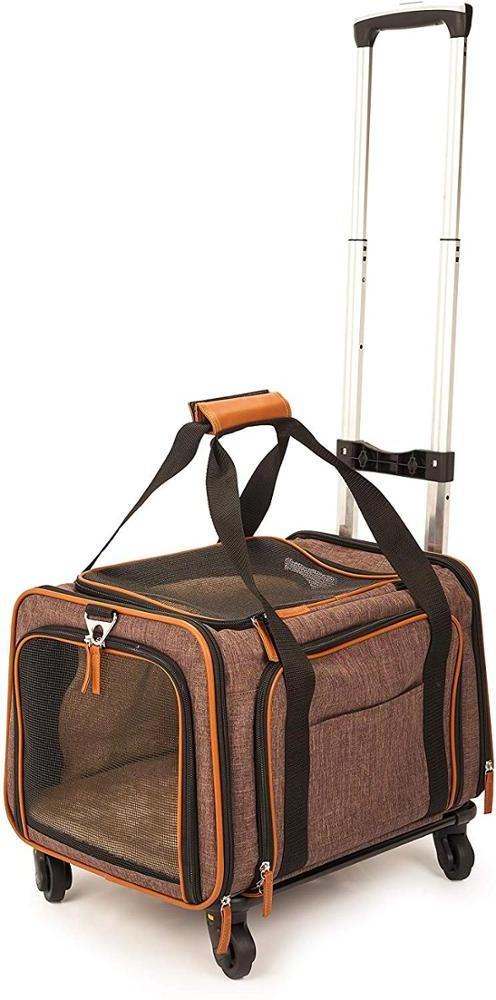 Premium Airline Approved Expandable Pet Carrier Designed for Cats Dogs Kittens Puppies Extra Spacious Soft Sided Carrier