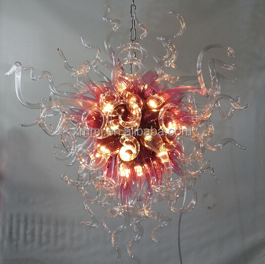 Custom Hand Blown glass art incandescent luminaire chandeliers pendent light industrial