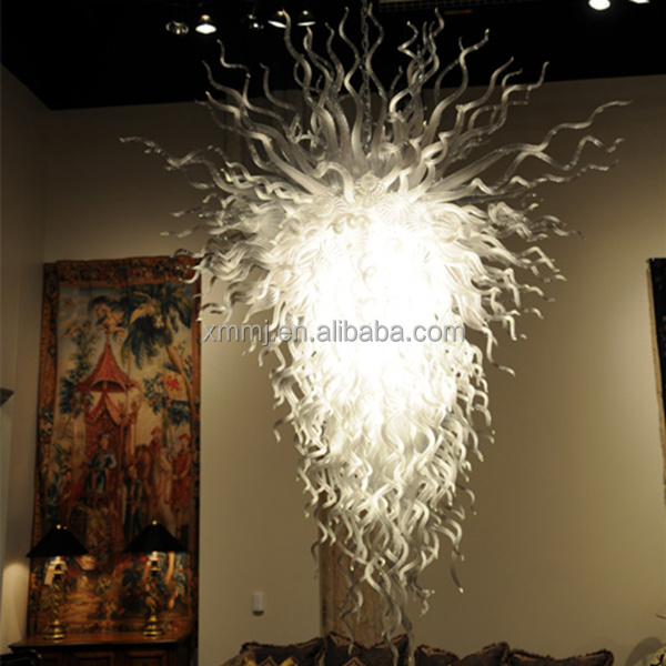 Modern fashionable hand made mouth blown art curl glass chandelier lighting ceiling