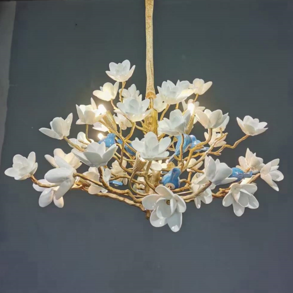 Besboke order to order non-standard diy long large tree branch antique gold metal solid brass copper bronze chandelier