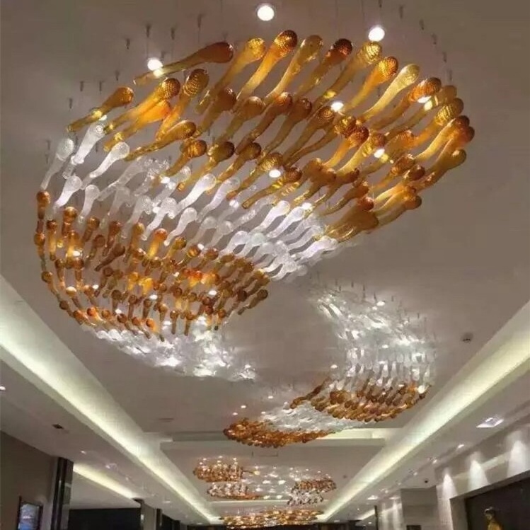 Deco Light Chandelier Lamp Hand Blown Murano Glass 30 Stained Glass Custom Made Sizes Diy Modern Fish Flush Mounted Ceiling Art