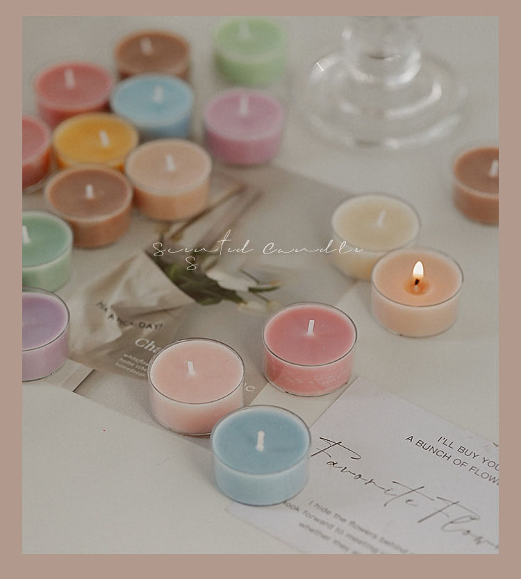 Wholesale Decorative Tea Light Candles Cute Small Soy Wax Tealight Candles Bulk Handmade Scented Wax Candles for Yoga