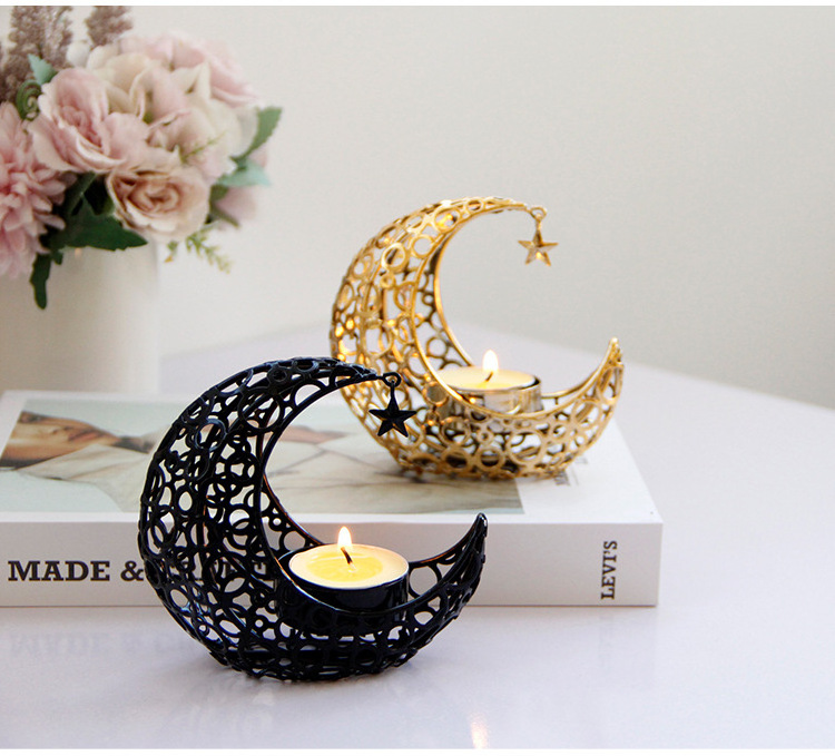 Ramadan Muslim Arab Moon Star Tea Light Candle Holder Home Decoration Items Wedding Centerpieces Table Decoration