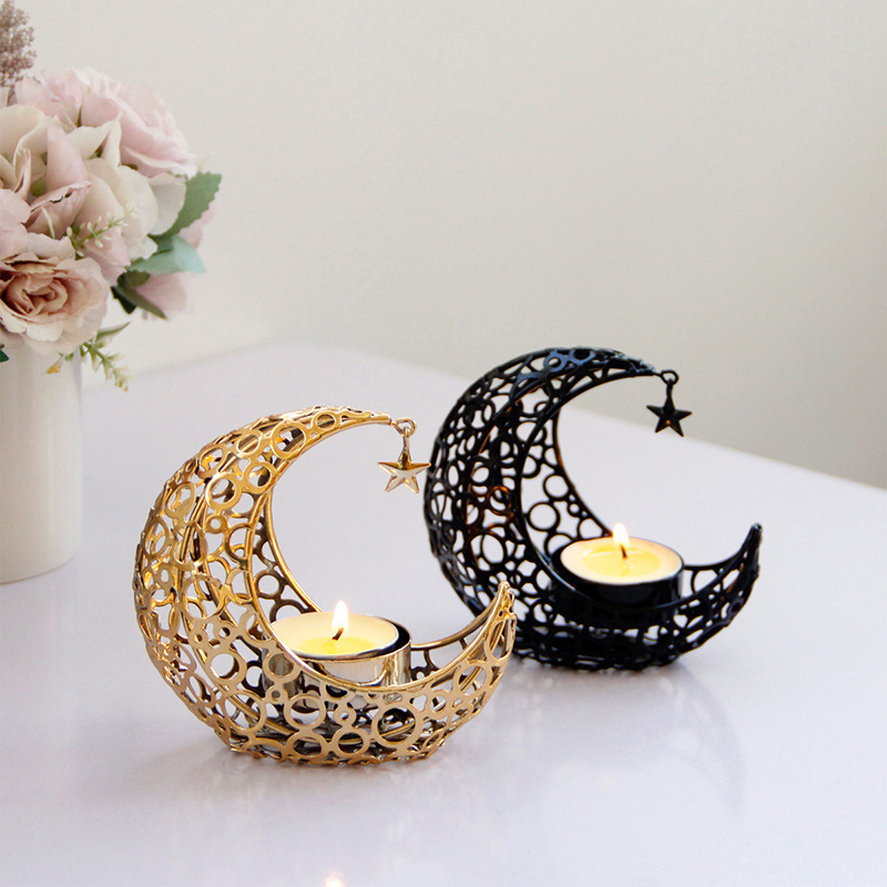 Ramadan Muslim Arab Moon Star Tea Light Candle Holder Home Decoration Items Wedding Centerpieces Table Decoration