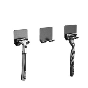 Multi Purpose Adhesive Hooks Sticky Wall Hanger Stainless Steel Hooks for Hanging Shaving Razor, Plug,