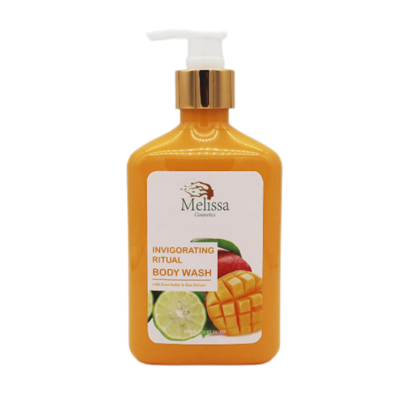 BW03 Private Label Oem Skin Care Papaya Whitening Lightening Bath Shower Gel 380ml Kids Organic Scented Body Wash