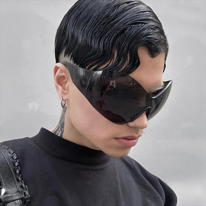 One Piece Steampunk Y2K Sunglasses For Women Vintage Oversized Punk Sun Glasses Men 2000'S Hip Hop Shades 2023